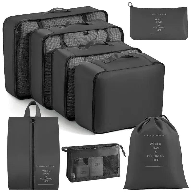 Travel Organizer Set 6/8-delig – Packing Cubes voor Kleding & Schoenen, Overzichtelijk en Ruimtebesparend