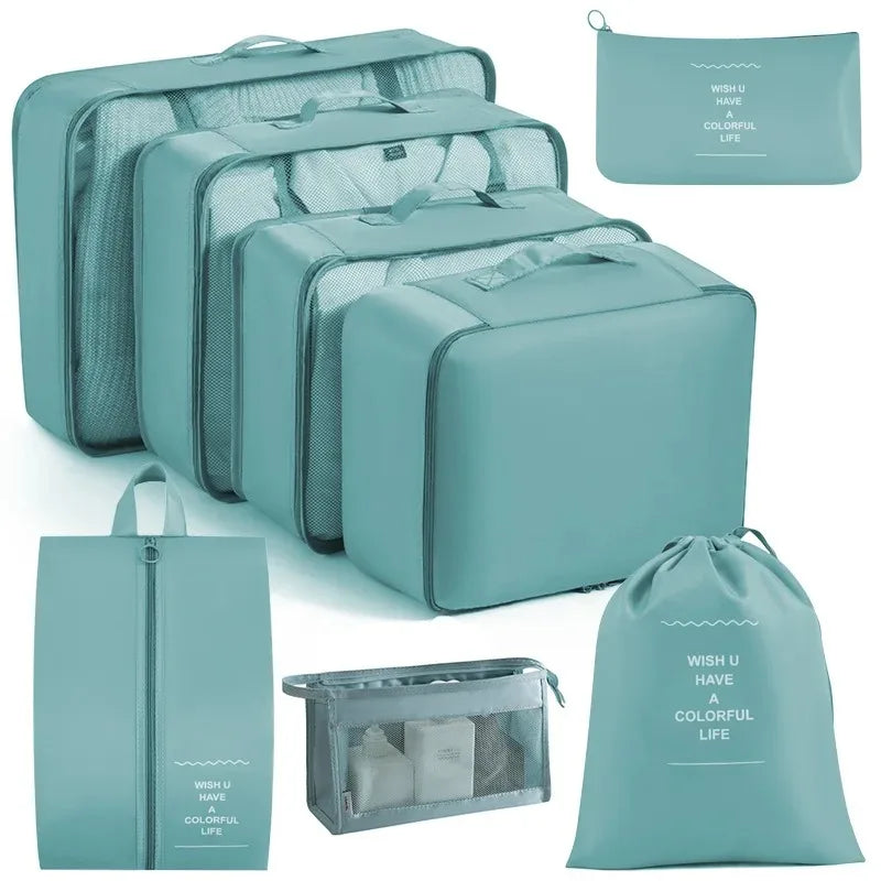 Travel Organizer Set 6/8-delig – Packing Cubes voor Kleding & Schoenen, Overzichtelijk en Ruimtebesparend