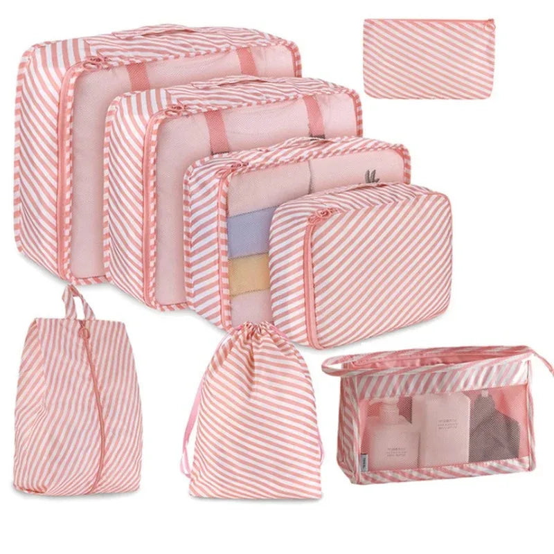 Travel Organizer Set 6/8-delig – Packing Cubes voor Kleding & Schoenen, Overzichtelijk en Ruimtebesparend