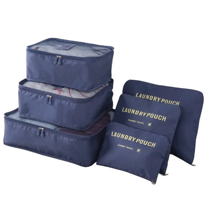 Travel Organizer Set 6/8-delig – Packing Cubes voor Kleding & Schoenen, Overzichtelijk en Ruimtebesparend