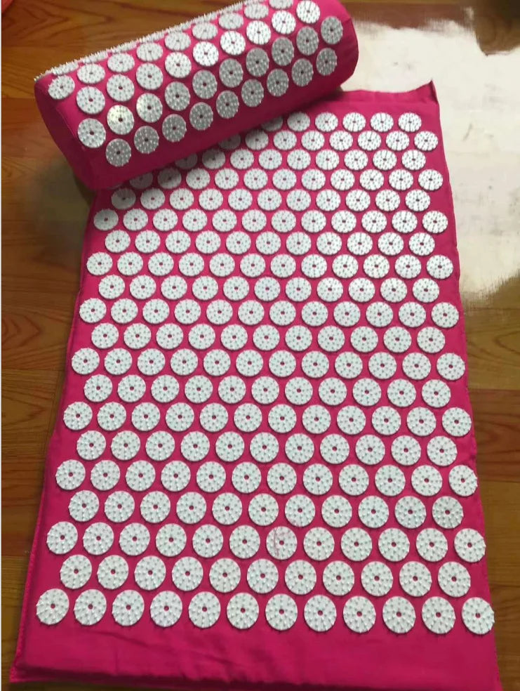 Acupressuur Massage Mat & Kussen Set – Ontspannend, Pijnverlichtend & Ideaal voor Nek, Rug en Voeten
