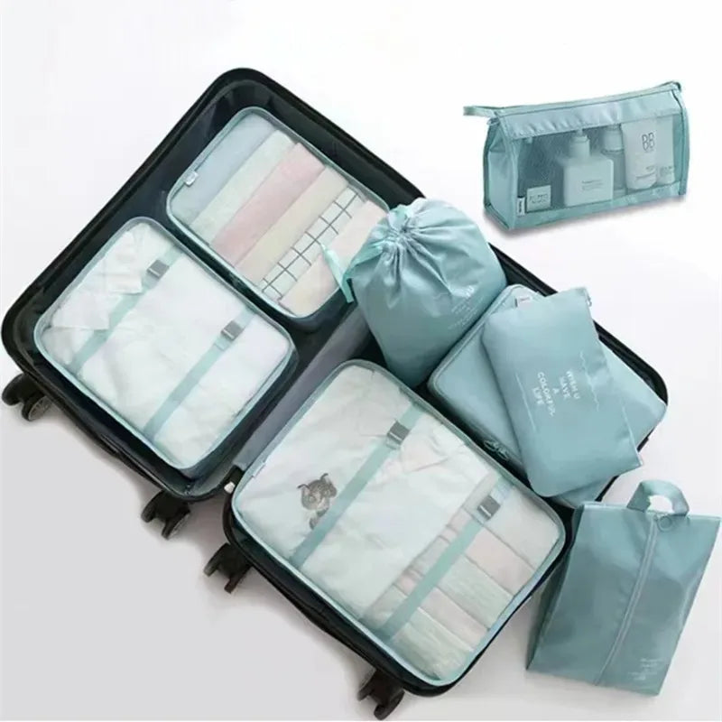 Travel Organizer Set 6/8-delig – Packing Cubes voor Kleding & Schoenen, Overzichtelijk en Ruimtebesparend