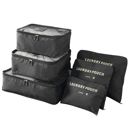 Travel Organizer Set 6/8-delig – Packing Cubes voor Kleding & Schoenen, Overzichtelijk en Ruimtebesparend
