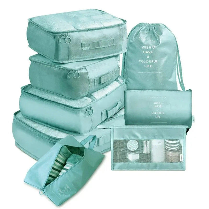 Travel Organizer Set 6/8-delig – Packing Cubes voor Kleding & Schoenen, Overzichtelijk en Ruimtebesparend