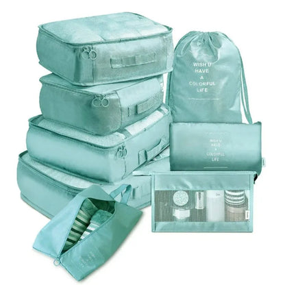 Travel Organizer Set 6/8-delig – Packing Cubes voor Kleding & Schoenen, Overzichtelijk en Ruimtebesparend