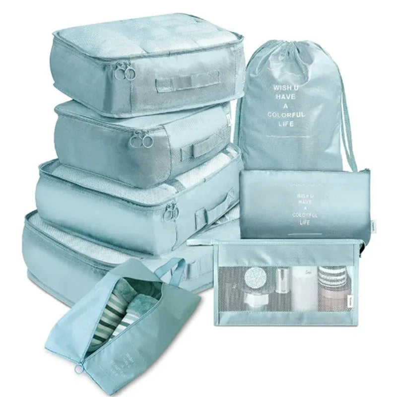 Travel Organizer Set 6/8-delig – Packing Cubes voor Kleding & Schoenen, Overzichtelijk en Ruimtebesparend
