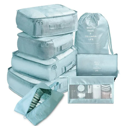 Travel Organizer Set 6/8-delig – Packing Cubes voor Kleding & Schoenen, Overzichtelijk en Ruimtebesparend